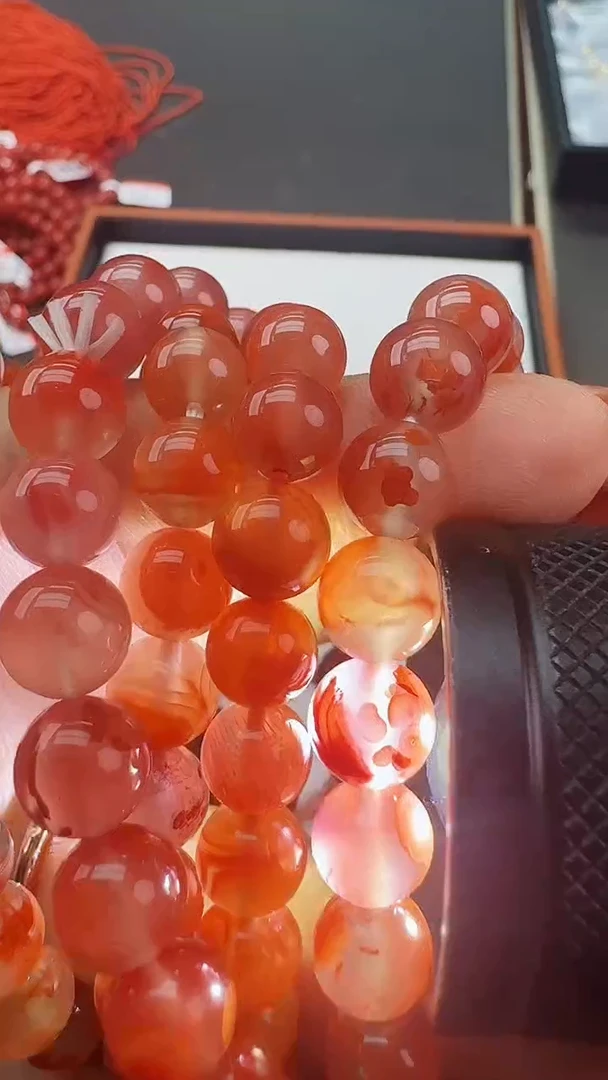 【闪购商品】南红玛瑙手串未镶嵌保山河湾冰红手串 卡7+