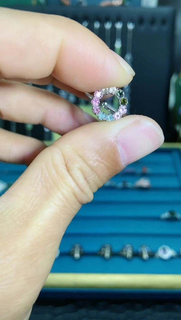 【闪购商品】碧玺戒指银S925镶嵌11212