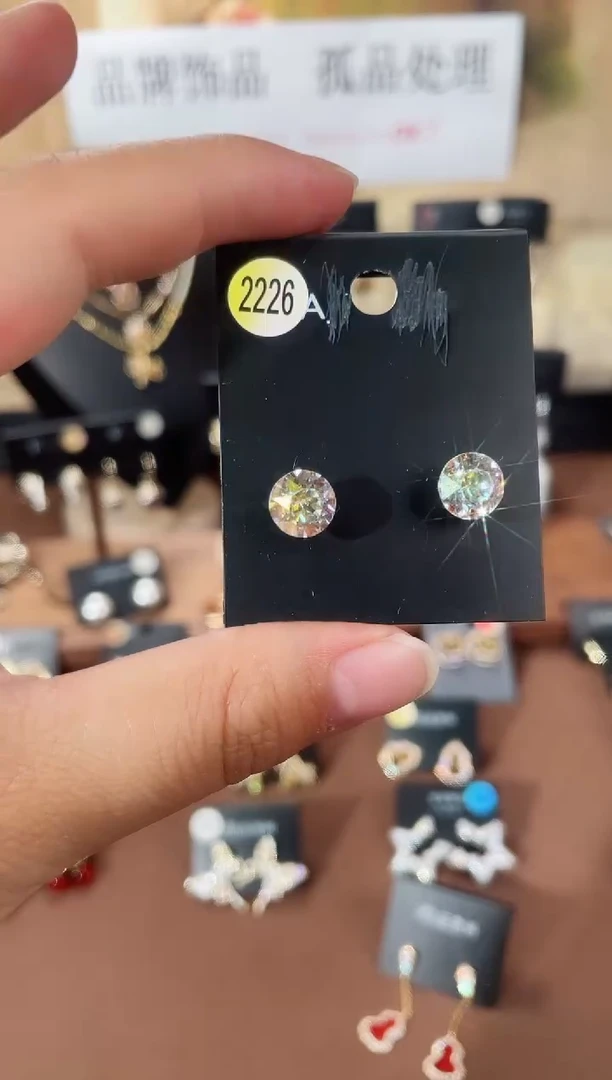 合金925银锆石豆2226