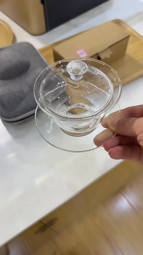 北大史高硼硅三才盖碗