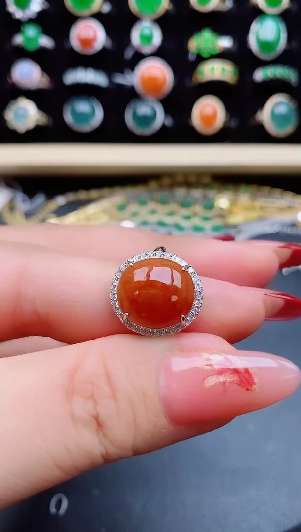 【闪购商品】翡翠戒指银S925镶嵌321321