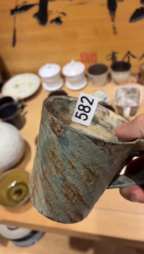 瓷片三**️582微瑕手工咖啡杯1个