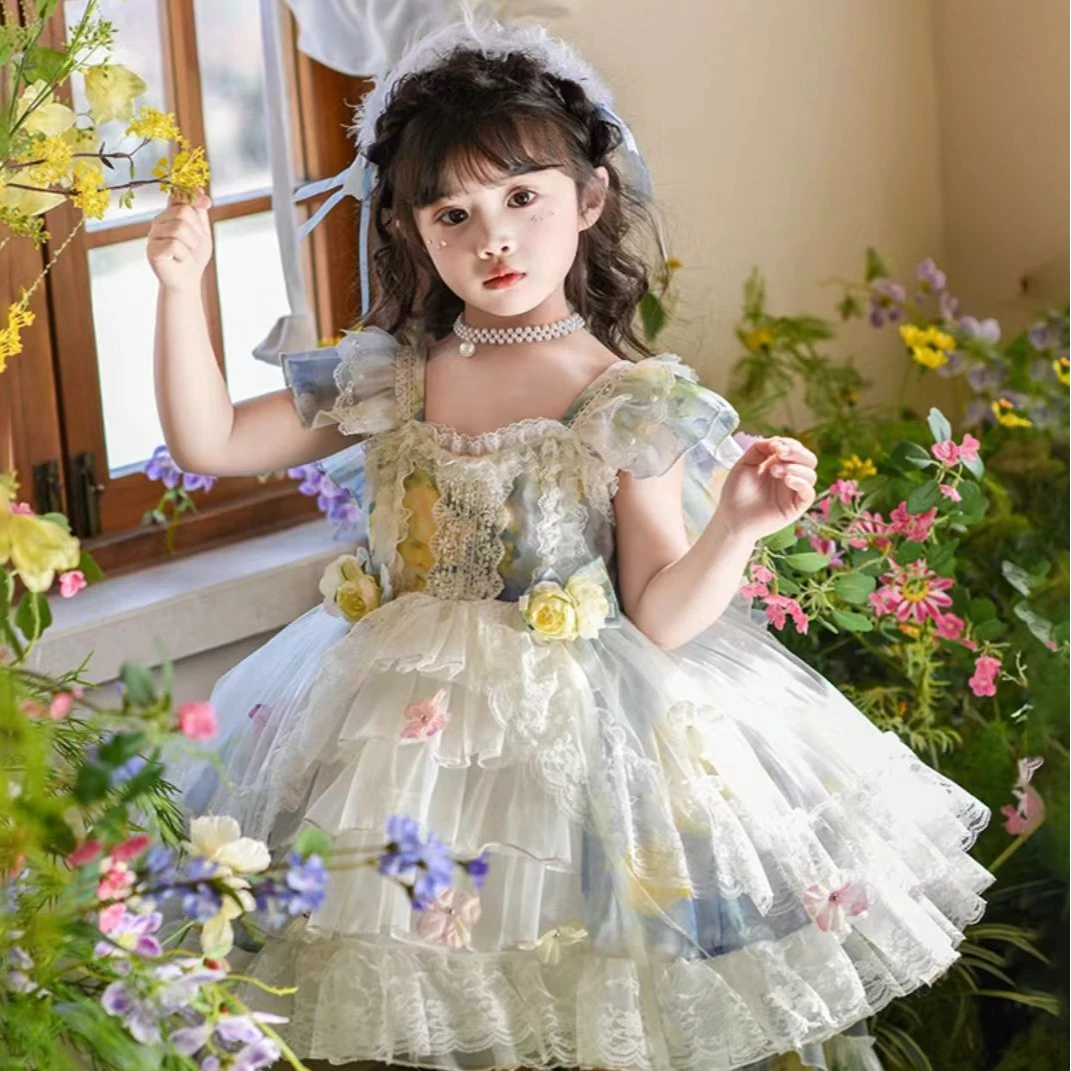 绿野仙踪女童夏季四季公主裙夏款新款儿童蓬蓬纱洛丽塔连衣裙子
