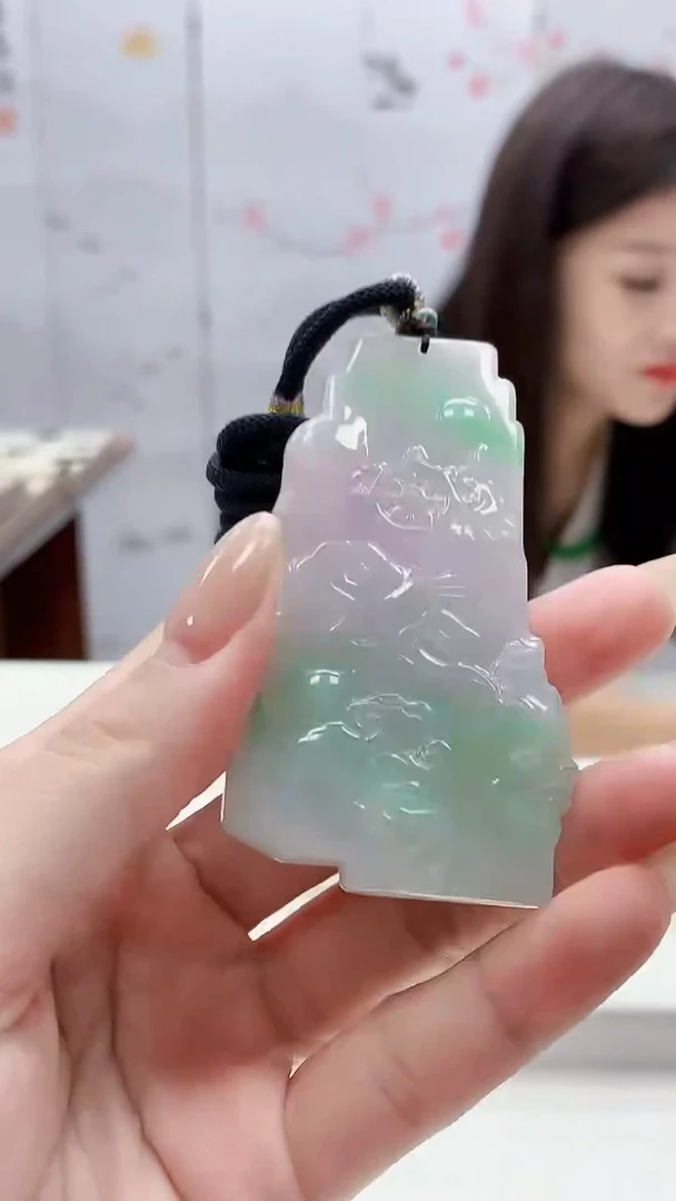 未镶嵌定制翡翠4957lr-毛货挂件153