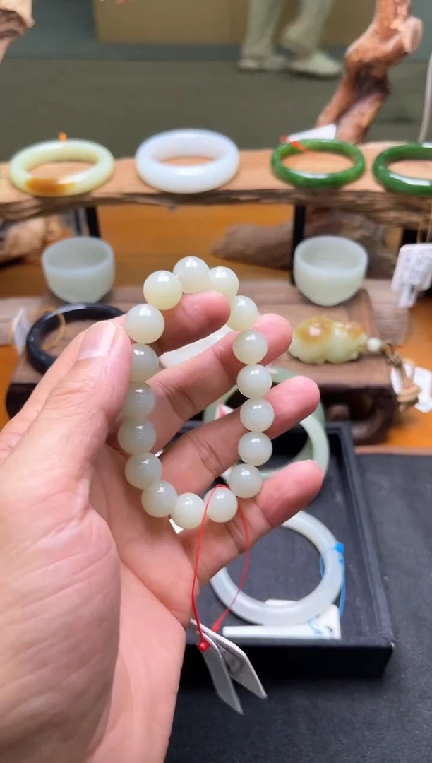 未镶嵌手串和田玉卡12且末迪克兰圆珠
