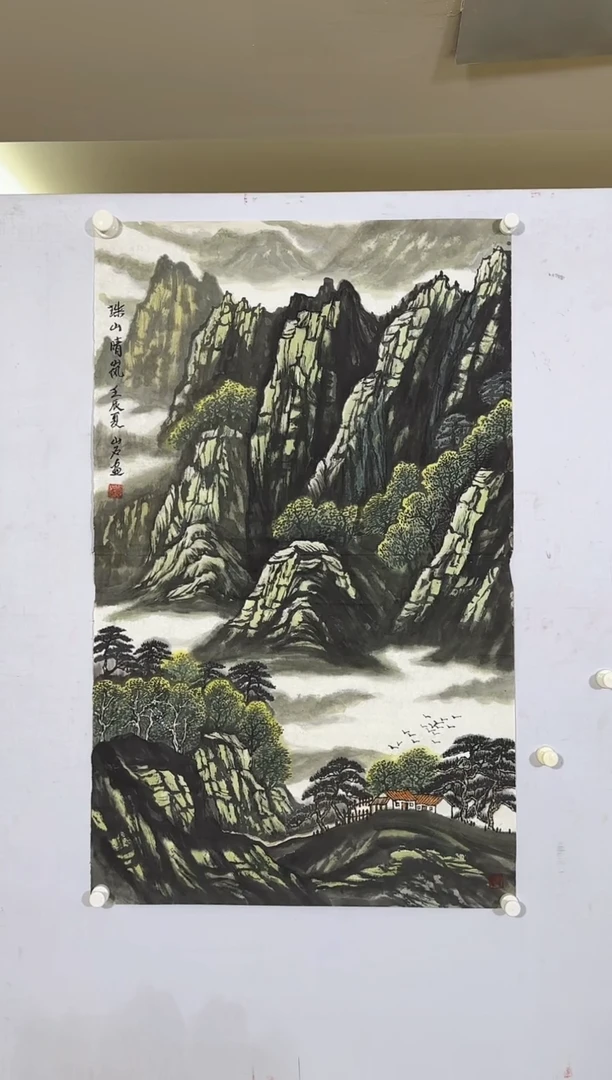 【闪购商品】国画绘画作品-编号1634（59x96）