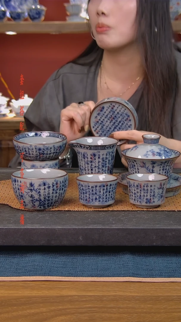 简装家用款7件套 老陶泥开片纹陶瓷茶具