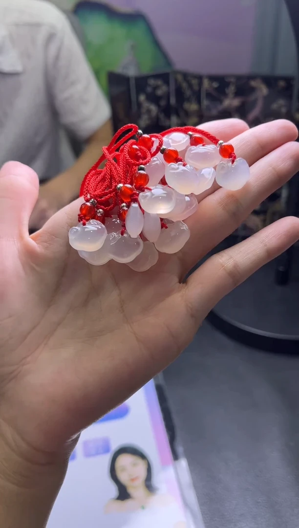 未镶嵌1玛瑙/玉髓T75/多样性发一件/配绳子