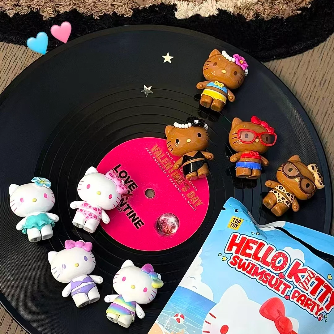 正版代拆Hello Kitty缤纷泳衣派对系列萌粒盲盒可爱潮玩女生礼物