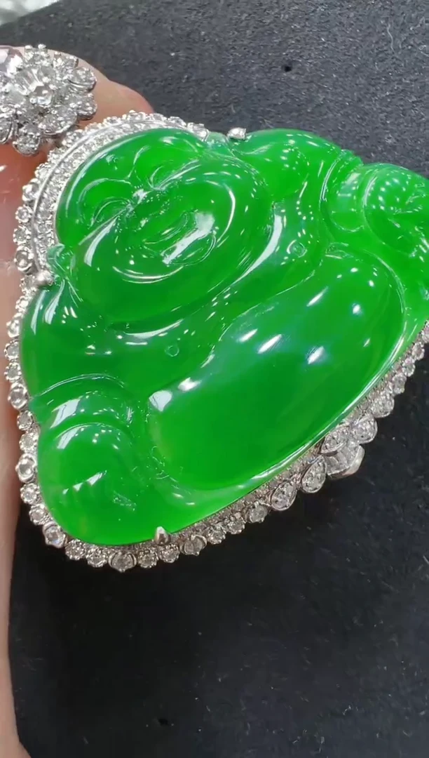 【闪购商品】翡翠吊坠(不含链)18K金镶嵌多样性发货拍一发一