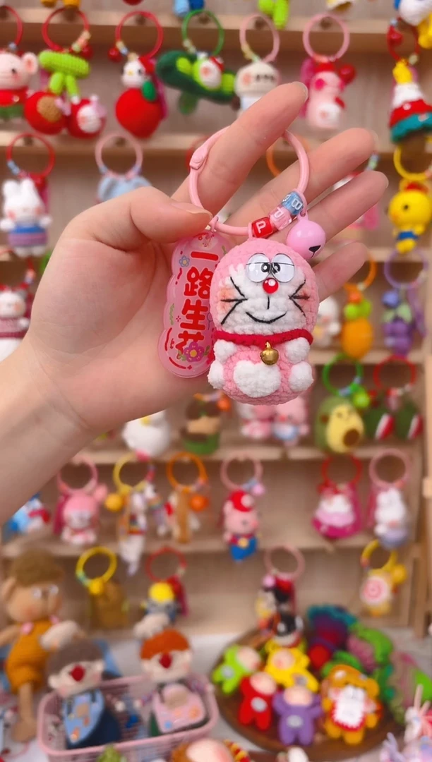 纯手工制作毛线钩织成品哆啦a梦