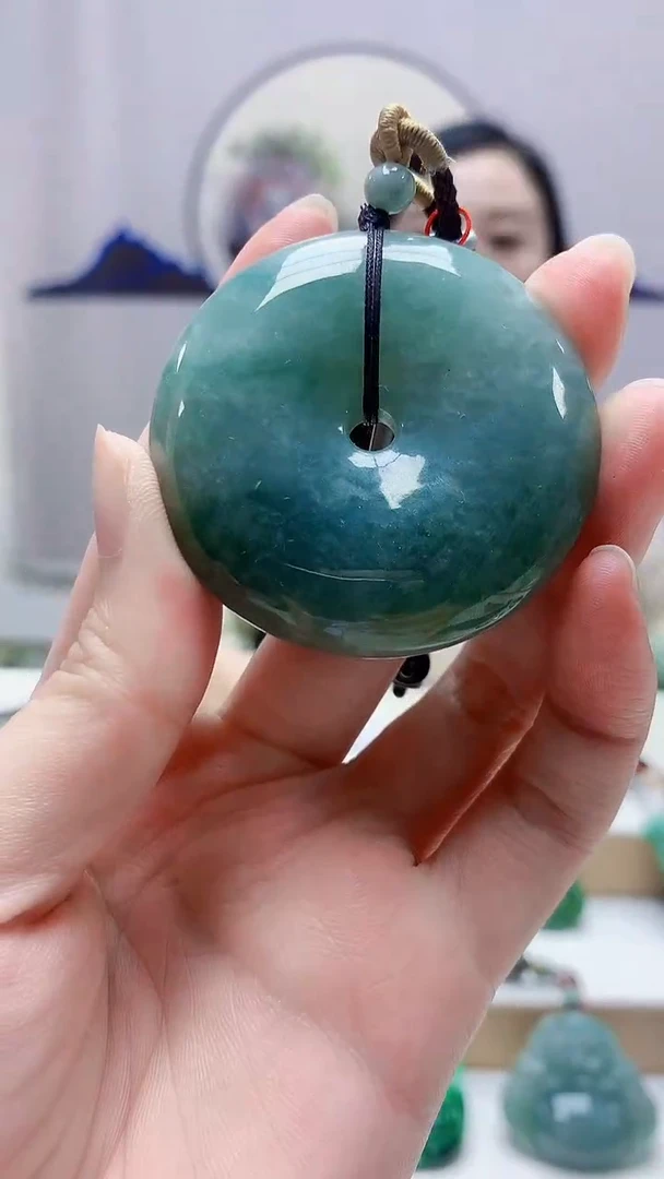 未镶嵌定制翡翠4852zm-毛货挂件扣子56
