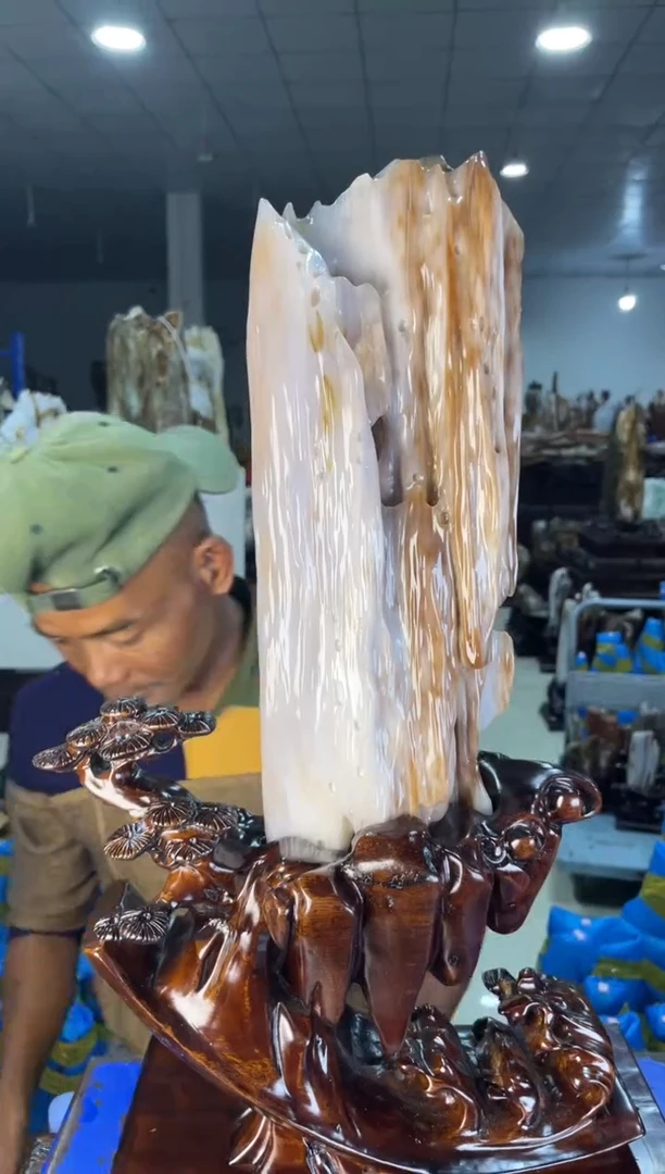 未镶嵌摆件硅化玉16