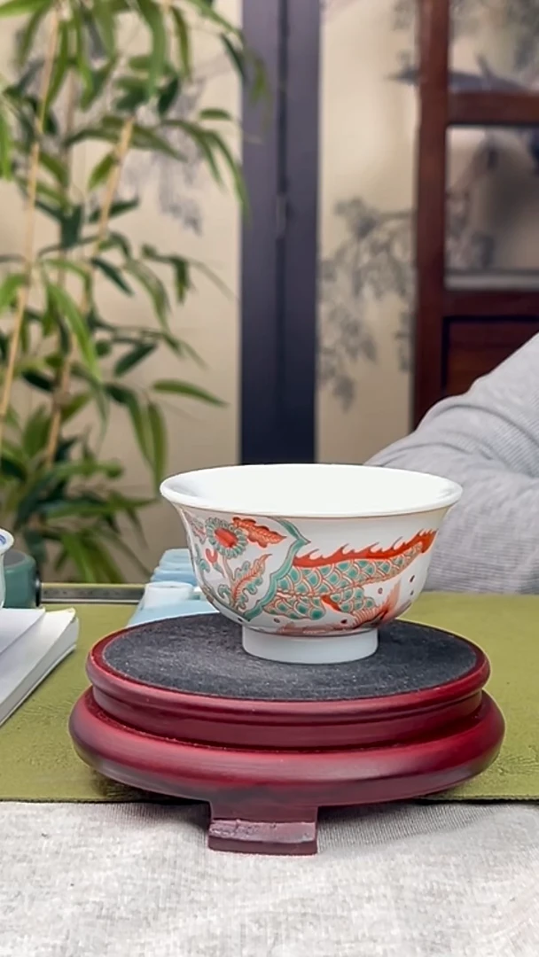 瓷片景德镇毛仔柴窑杯