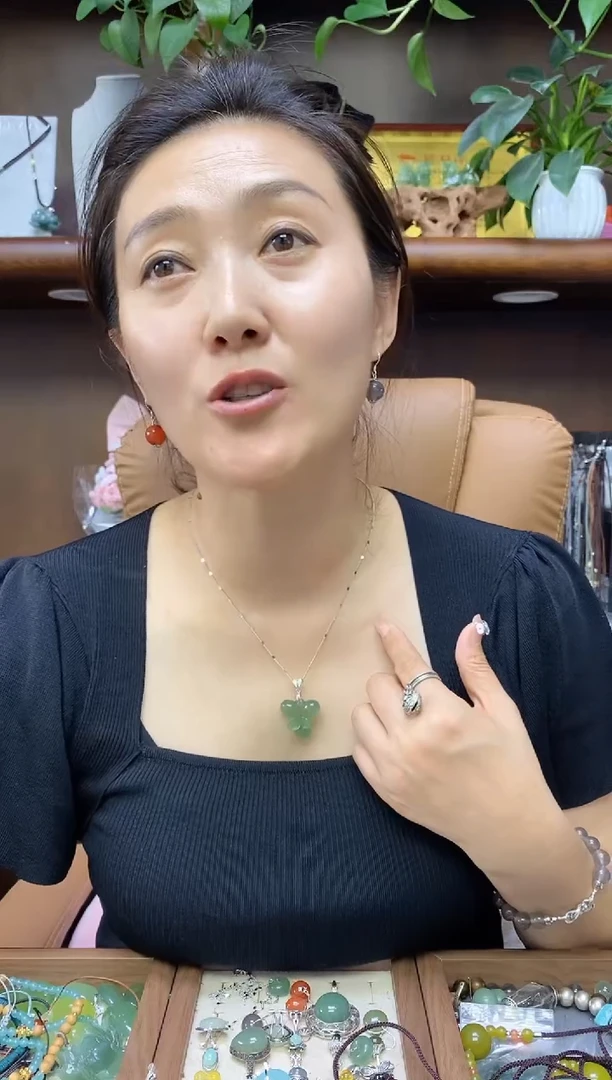 岫玉未镶嵌项链满天星链条