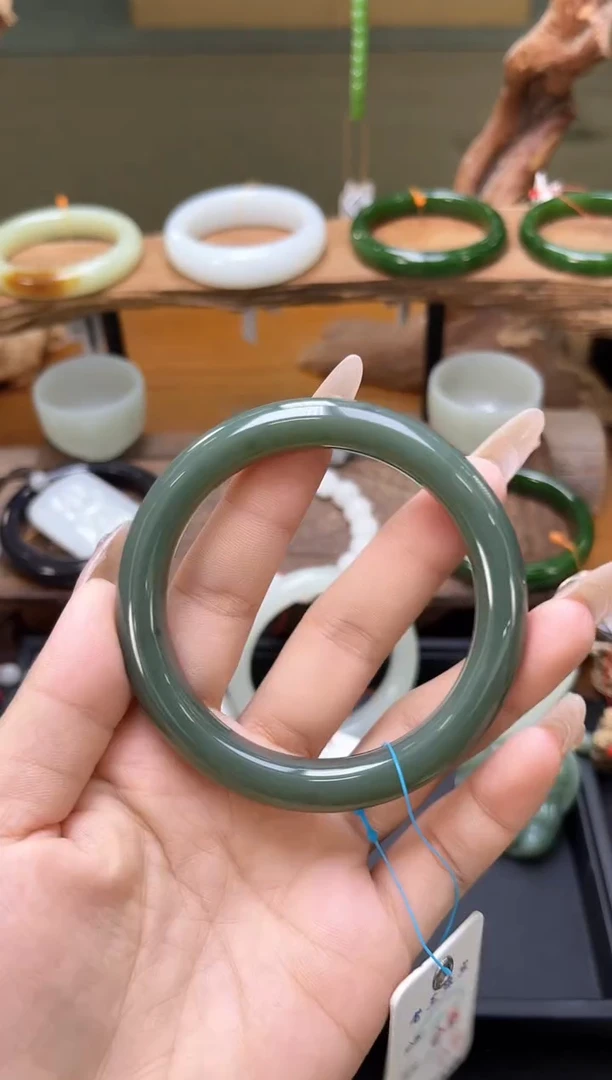 未镶嵌手镯和田玉大同青玉 59圈