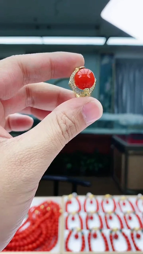 【闪购商品】翡翠戒指14K金镶嵌J17戒指