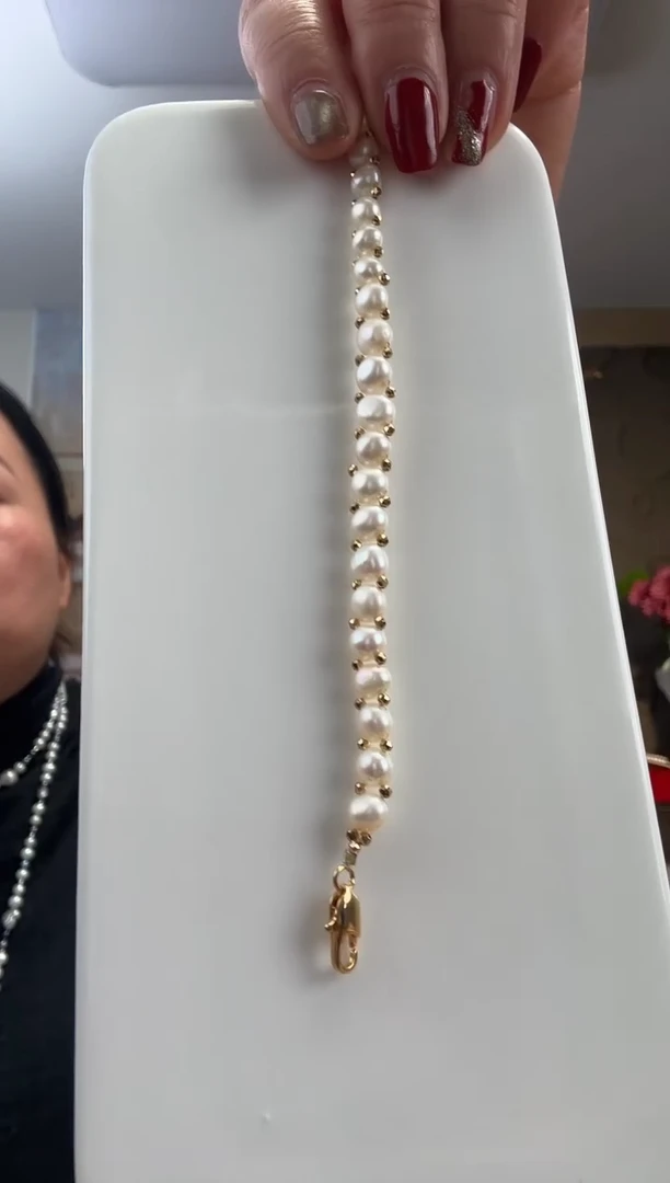 【闪购商品】淡水珍珠手绳未镶嵌金豆豆珍珠手链