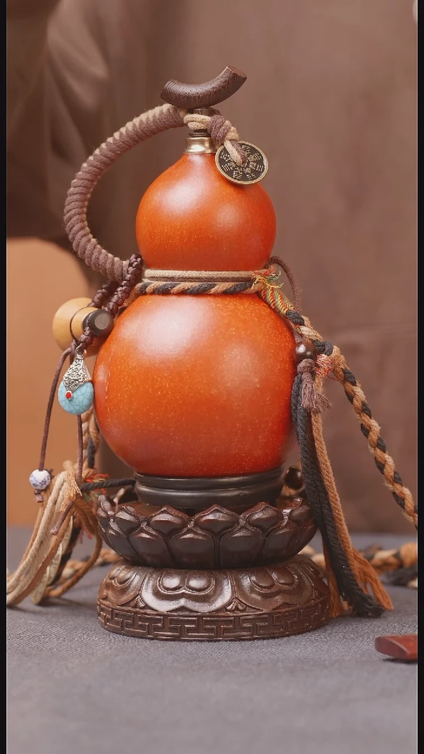 423号链接精品大漆葫芦现货现发[一物一拍]不包含莲花底座