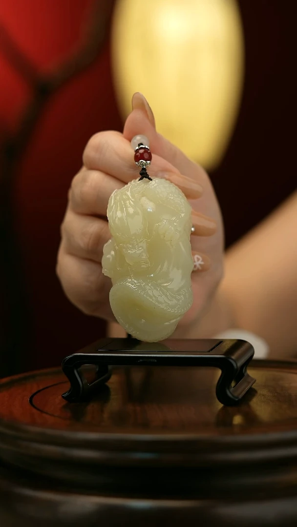 玉【祥龙纳瑞】天然玉石手把件