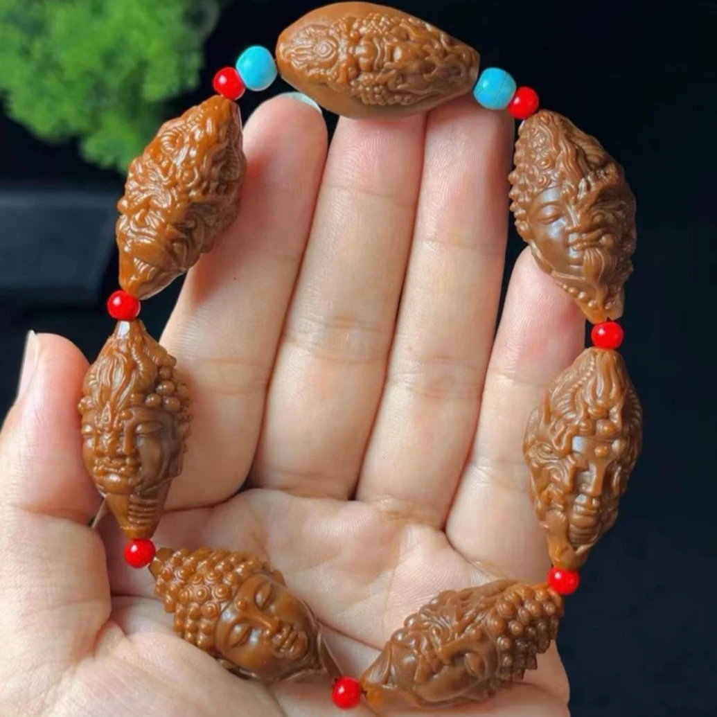 橄榄核雕一念之间玉化料