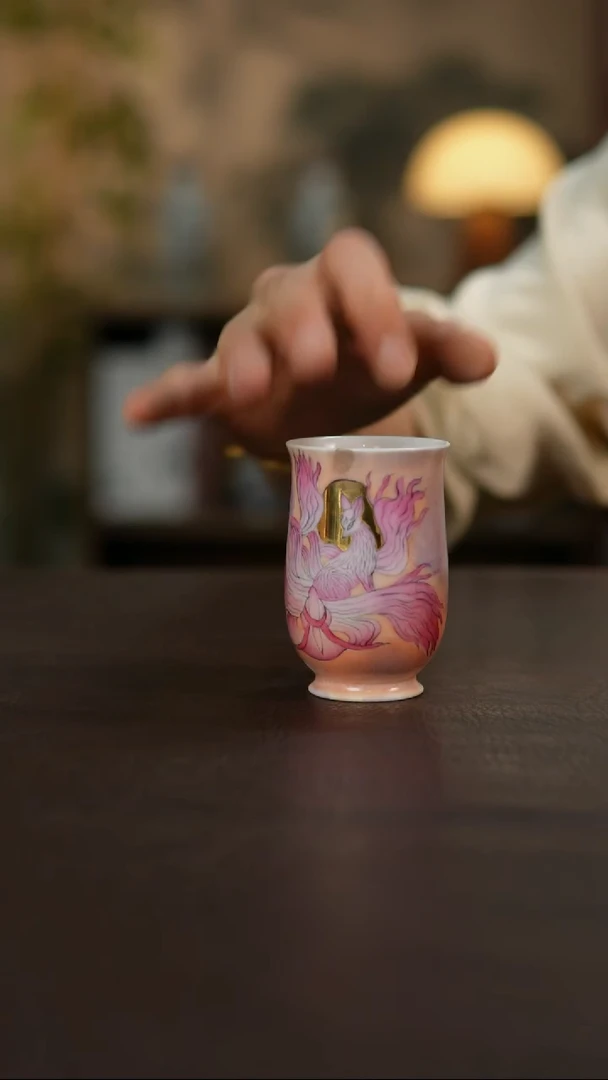 杯景德镇陶瓷杯碗柴烧多人