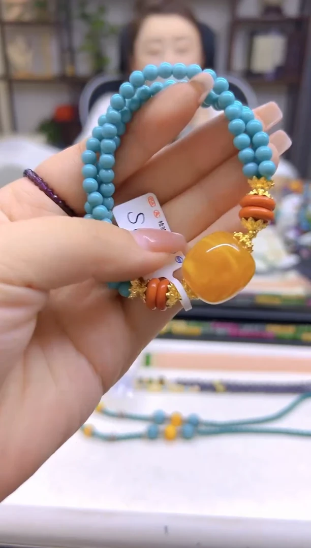 未镶嵌蜜蜡手链DIY款S118
