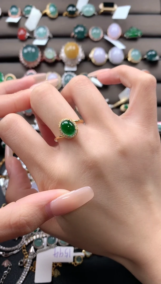 【闪购商品】翡翠戒指银S925镶嵌4324324