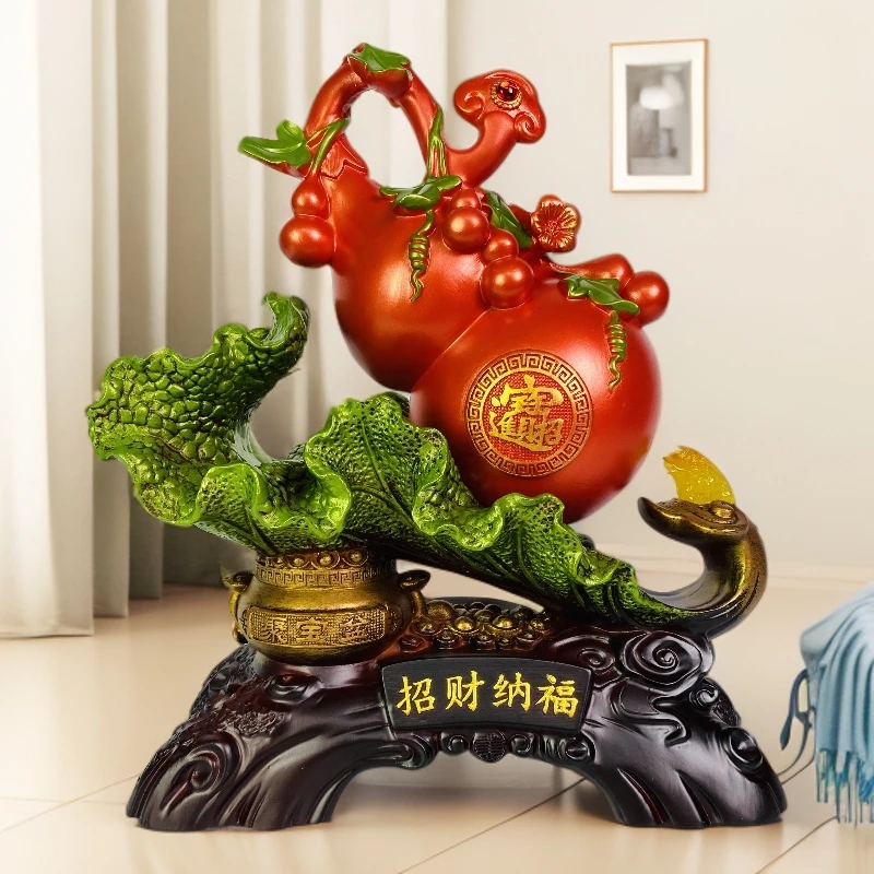 旺旺【6#延禧红小招财纳福】客厅玄关电视柜装饰品乔迁开业礼物创意