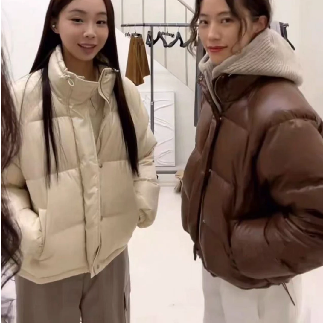 AW241472  3another涂层立领抽绳面包羽绒服