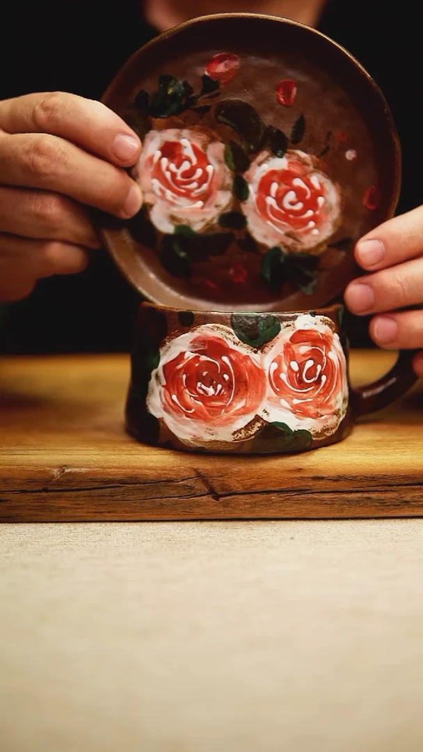 @@陶园瓷舍@@纯手工手绘@高温釉下彩