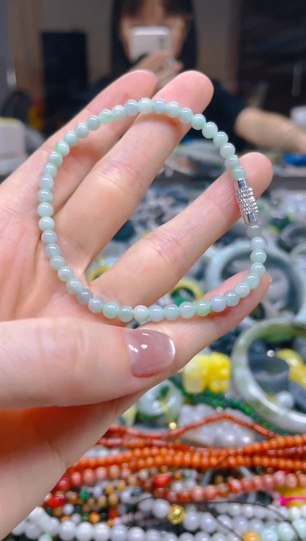 翡翠未镶嵌颈饰3.8MM/S/翡翠A货一图一物