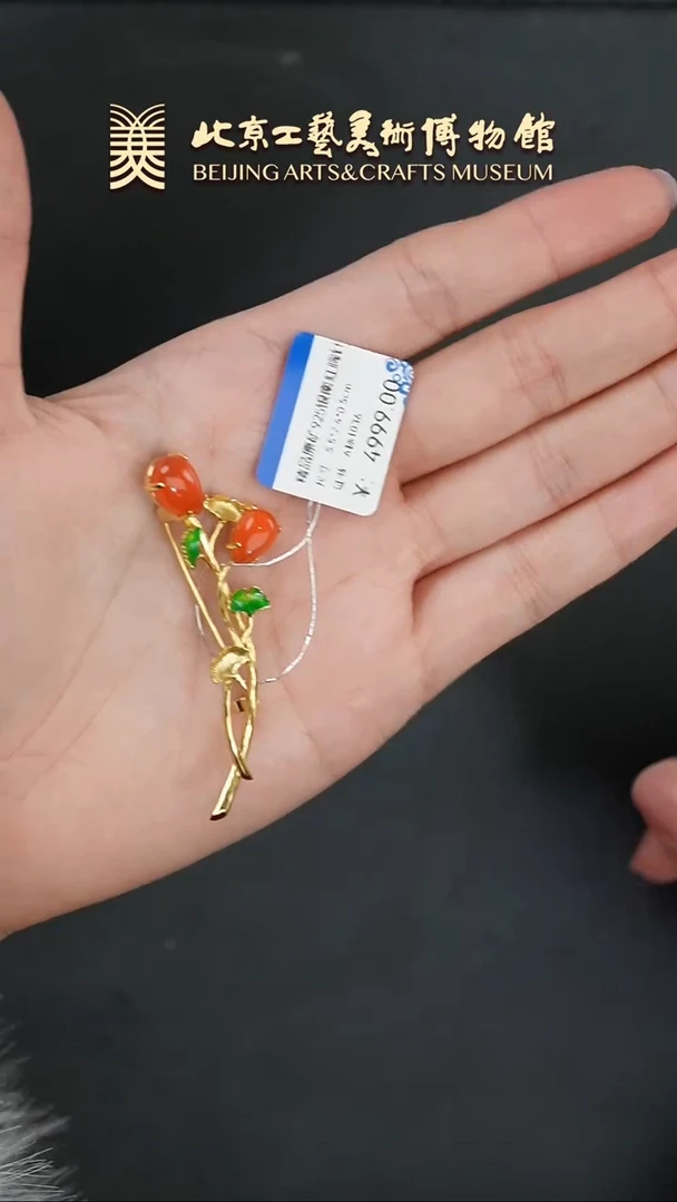 【闪购商品】南红玛瑙胸针银S925镶嵌B0112GMD014（多样性发货）胸针