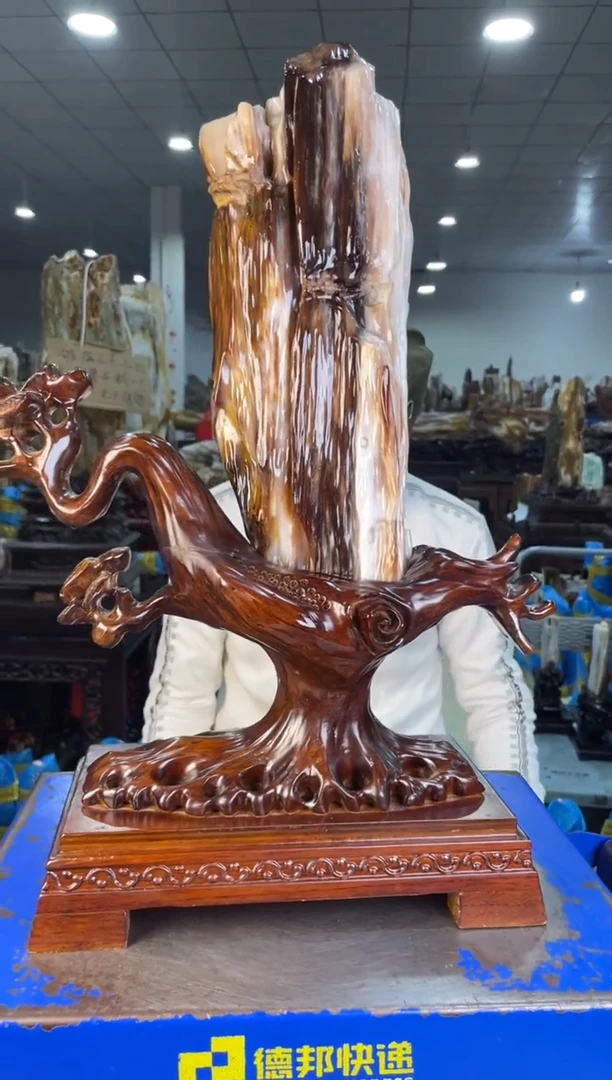 未镶嵌摆件硅化玉39