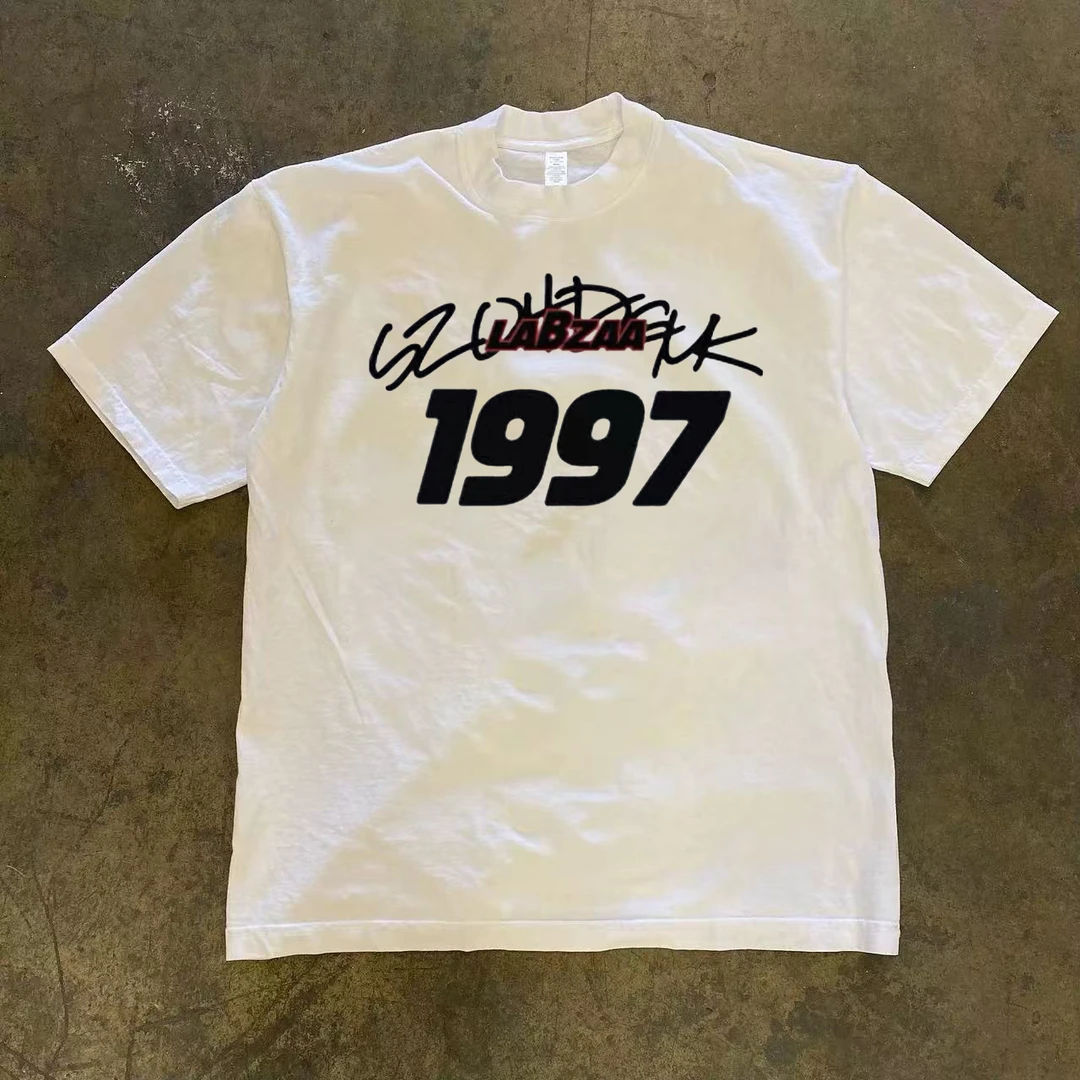 230g小领口好东西！好物美式重磅纯棉印花短袖T恤男女同款