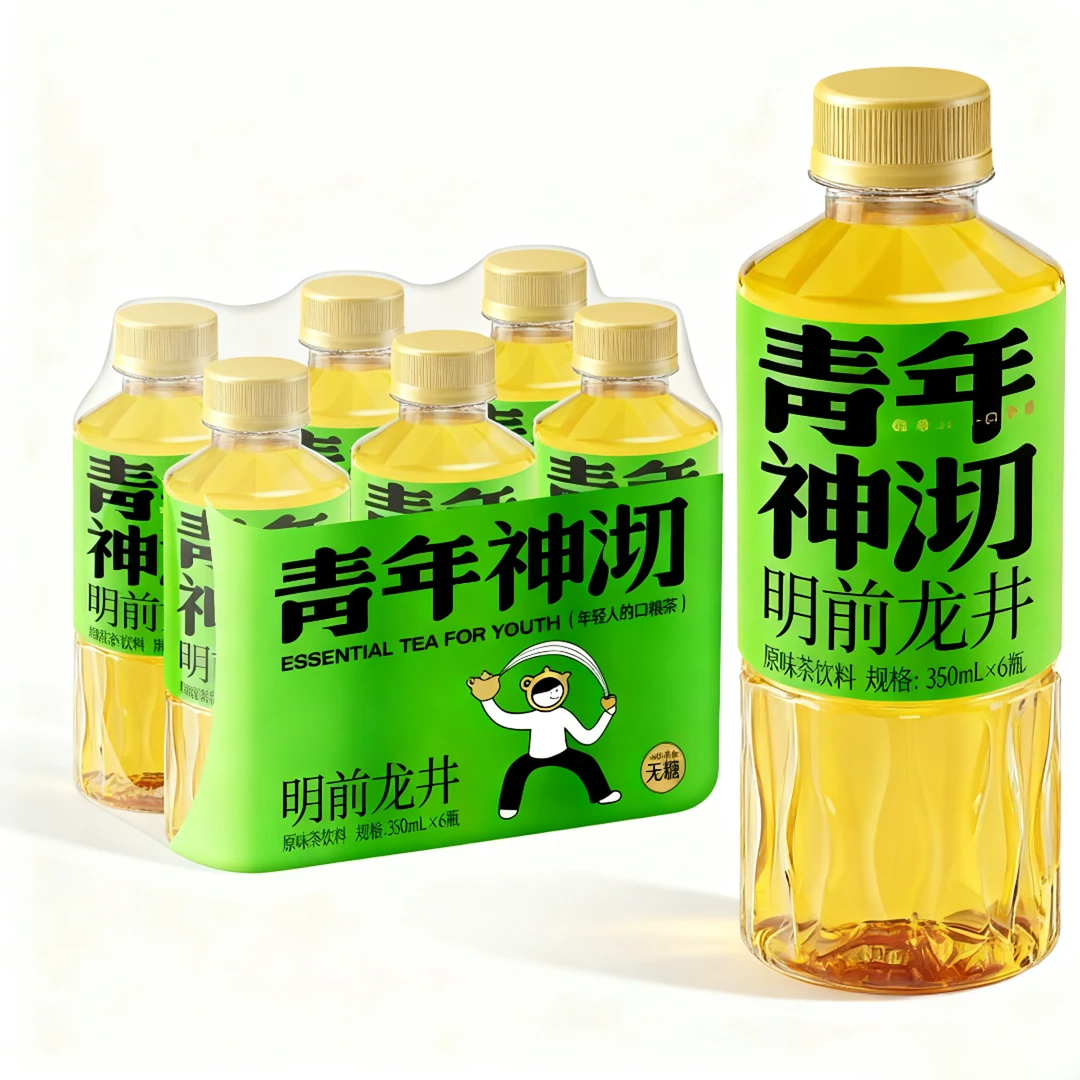 0糖0脂0卡明前龙井薄荷无糖茶居家必备饮品饮料解渴饮品6瓶装