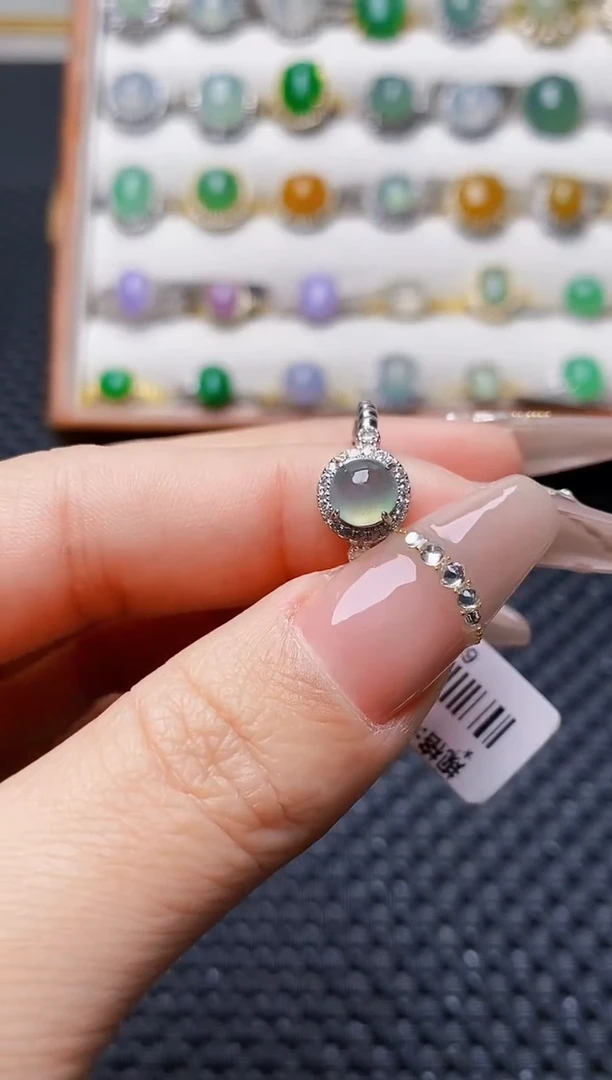 银S925镶嵌戒指翡翠1765