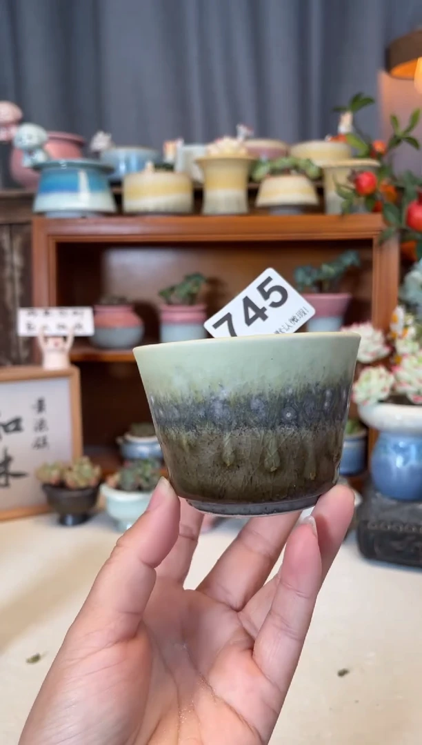 瓷片745知木小芳花盆