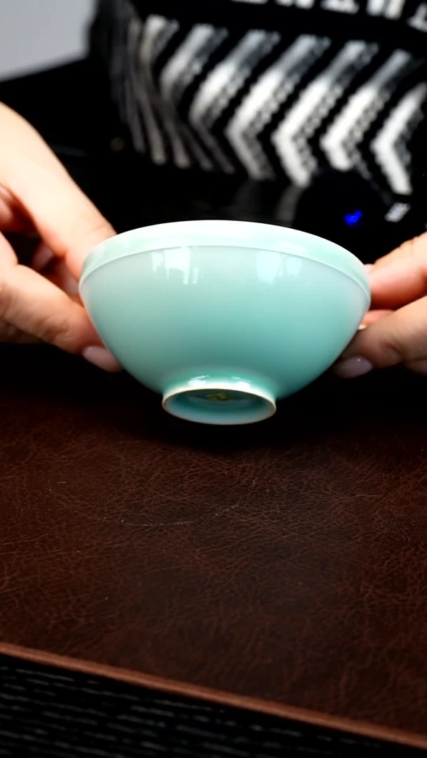 青瓷手工茶器包邮大号
