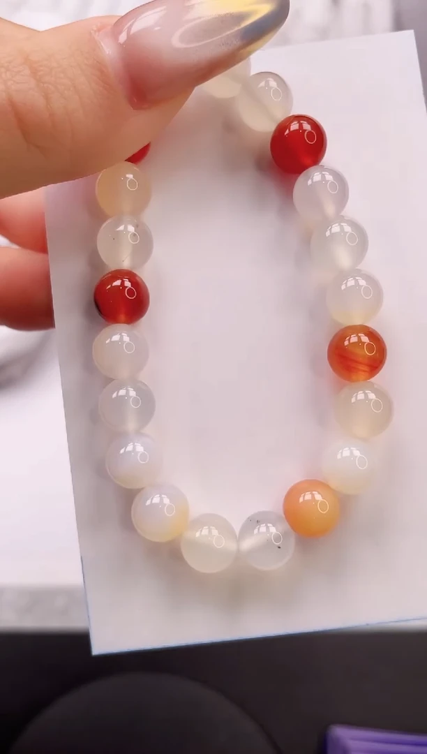 【闪购商品】石英质玉手镯未镶嵌多色八宝手串随机