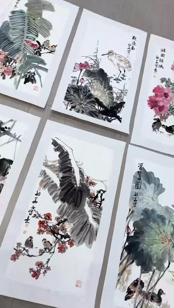 【闪购商品】纸本1花鸟画随机发作品