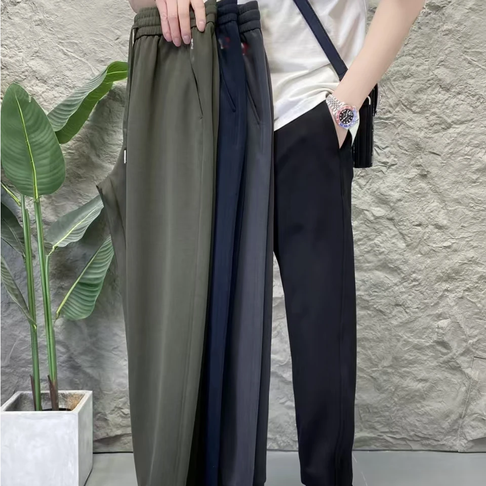 【雅赛尔柔感面膜裤】夏季男士时尚松紧腰百搭弹力休闲裤8026