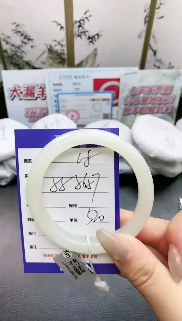 未镶嵌手镯和田玉L8微色差