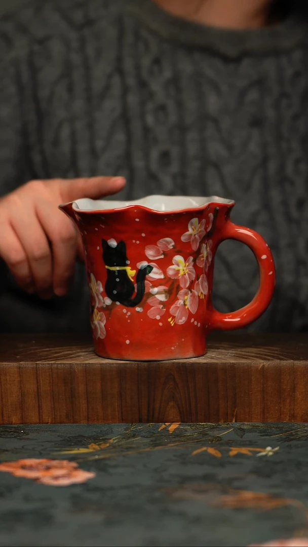 瓷片釉下彩手工手绘同款陶器