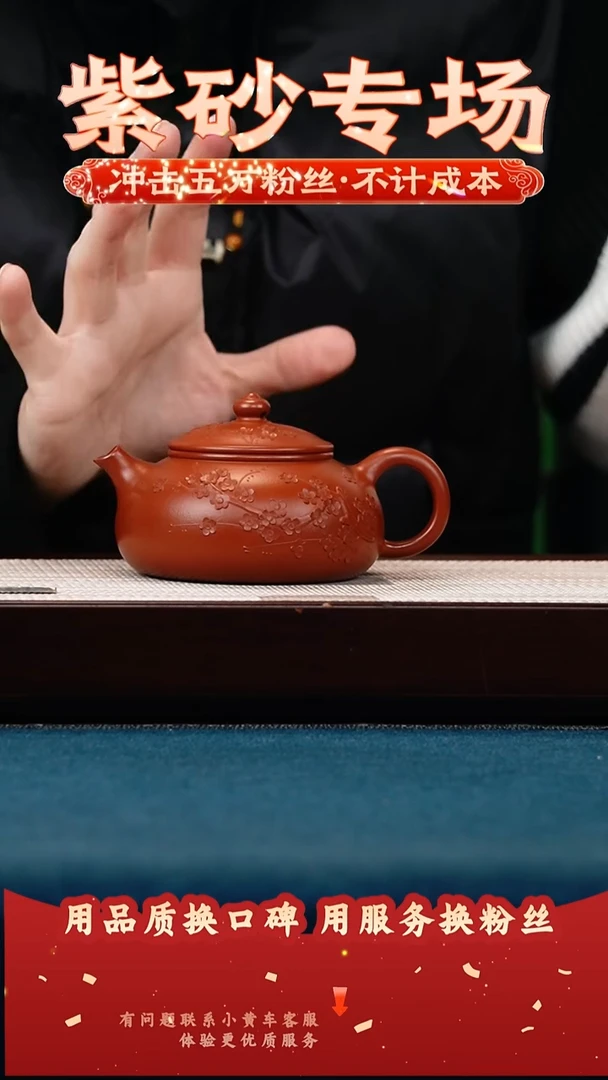 茶壶紫砂大红袍 寒江 暗香梅花