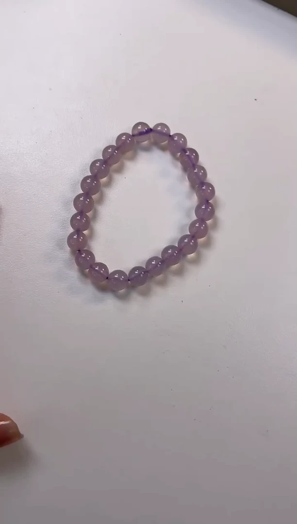 玛瑙/玉髓手链未镶嵌开*?荔枝冻素圈小手串
