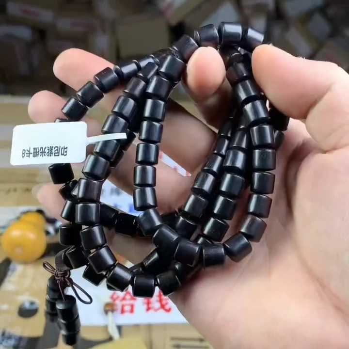 紫光檀卡8m桶型珠手串 A118