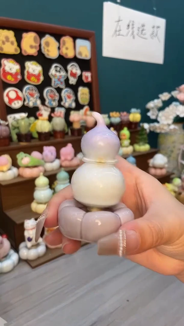 摆件陶紫色葫芦景德镇陶瓷摆件1个装