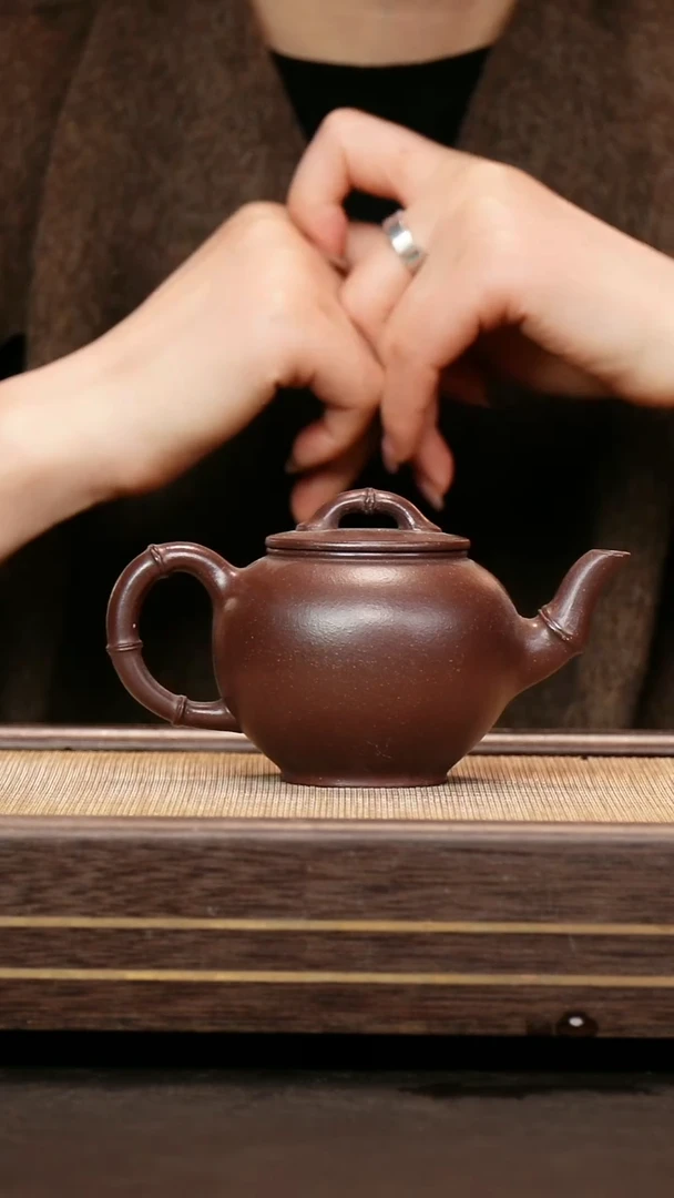 茶壶紫砂深井紫泥  竹春200cc