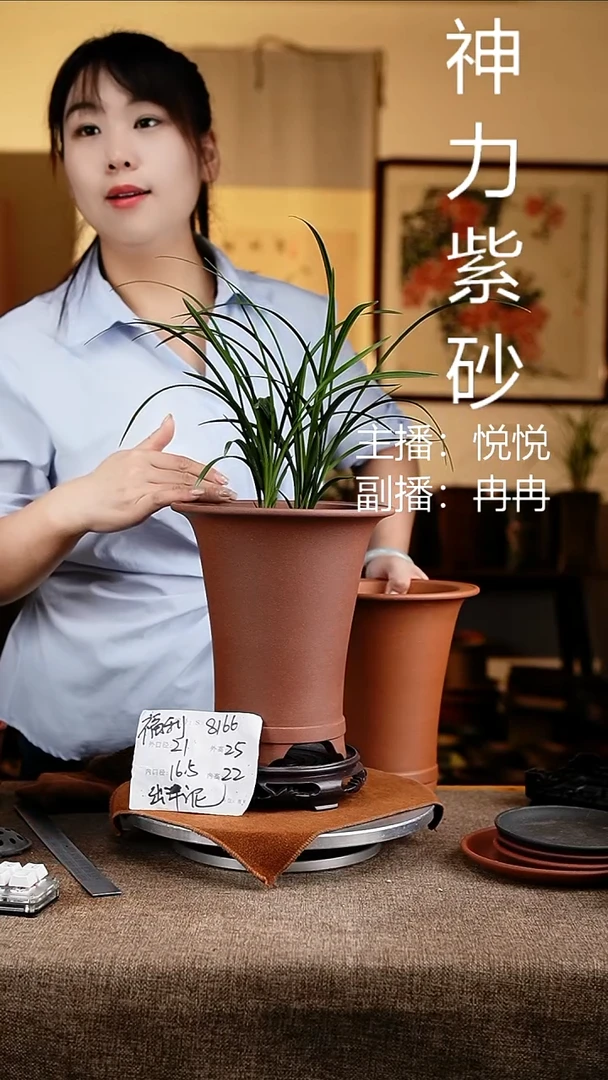 紫砂花盆花卉工艺8166+s